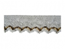 Dentelle coton (macramé)perlé en bois 55mm les 5 mètres